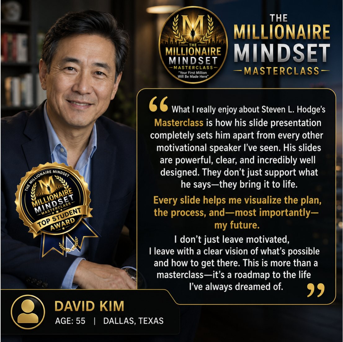 MILLIONAIRE MINDSET MASTERCLASS MILLIONAIRE MINDSET MASTERCLASS